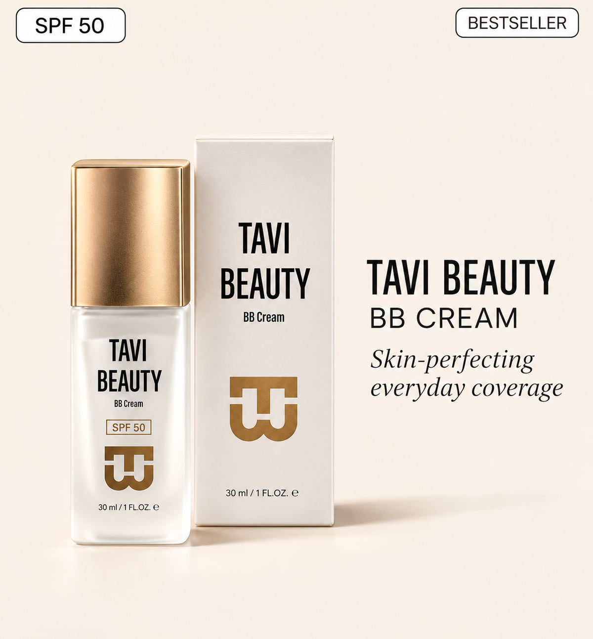 TaviBeauty BB Cream SPF 50 – Everyday Coverage & Protection